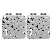 2Pcs Mini Portátil Prateado Para Uso Diário E