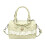 Eye Catching Lace Pattern PU Purse Compact Handbag-Matcha color 1