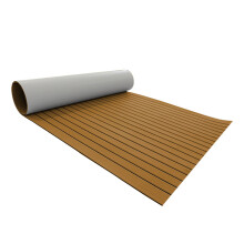 Schiuma di Teak Decking EVA Foam Marine Flooring Faux Boat Decking Sheet Accessori Marine Marrone Nero 240X 45 Cm Marrone