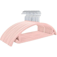 (silver pink) 10 stk fløyelshengere sklisikre avrundede design plassbesparende kleshengere