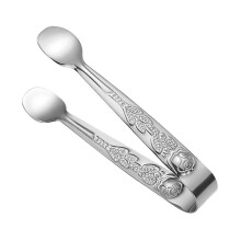 (Silver, B) Mini pinces à glaçons, prise en main compacte, idéales pour les bars à café et les barmans, compatibles lave-vaisselle