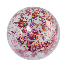 (Rose Gold, 60cm) 24"/16" Oversized Glitter Inflatable Beach Ball for Summer Pool Party Fun