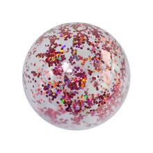 (Rose Gold, 40cm) Pallone da spiaggia gonfiabile glitterato oversize da 24"/16" per divertirsi alle feste in piscina d'estate.