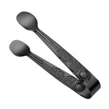 (Black, B) Mini pinces à glaçons, prise en main compacte, idéales pour les bars à café et les barmans, compatibles lave-vaisselle