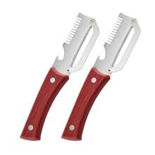 (2pcs) Éplucheur-trancheur à légumes 2 en 1 – Compact et peu encombrant – Idéal pour le camping ou comme cadeau