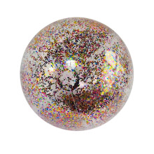 (Multicolour, 40cm) Pallone da spiaggia gonfiabile glitterato oversize da 24"/16" per divertirsi alle feste in piscina d'estate.