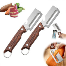 (2pcs) Éplucheur et ouvre-bouteille ergonomique en acier inoxydable – Outil de cuisine tranchant 2 en 1