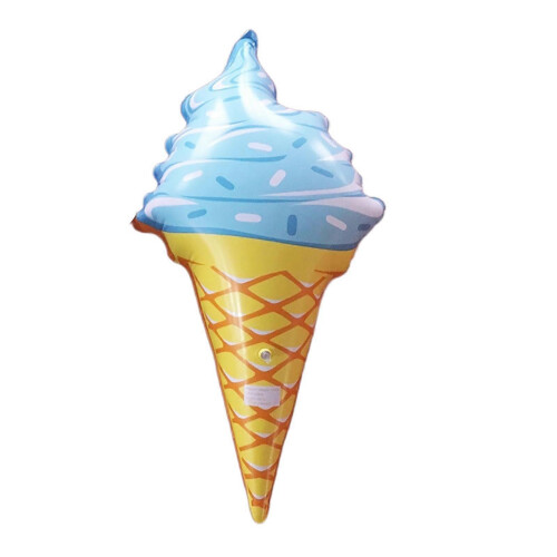 (Blue) Adjustable Inflatable Ice Cream Toy – Extra Fit for Kitchen & Office Use