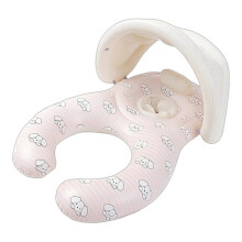 (Pink) Galleggiante gonfiabile per neonati con tettuccio e morbido supporto per le gambe.