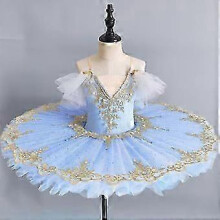(light blue, 130cm) Ensemble 2 pièces de tutu et costume de ballet pour petites filles, idéal pour la danse ballerine.