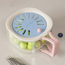 (Azure) 2-in-1 Thickened Fruit & Veggie Wash Basket with Efficient Drainage Tray