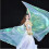 (magic white, opening isis wing) Completo da danza del ventre con ali d'angelo - Set di 2 pezzi 1