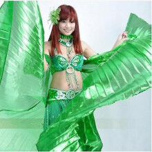 (green, opening isis wing) Bauchtanz-Engelsflügel-Outfit – 2-teiliges Set