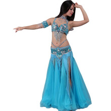 (Blue, M) Gonna da danza del ventre per donna – Costume da danza indiana