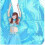 (light blue, opening isis wing) Completo da danza del ventre con ali d'angelo - Set di 2 pezzi 1