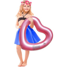(Pink, kid) 2026 Sunshine-mall Gonfiabile a forma di cuore per piscina, divertente lettino acquatico per feste in spiaggia per bambini e adulti.