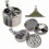 (Silver) SMTX Ceramic Burr Grinder for Ginger, Rock Salt & Cinnamon Sticks 1
