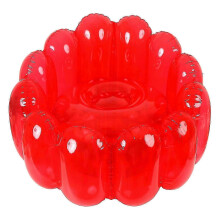 (Red) Divano gonfiabile Jelly - Divano gonfiabile portatile per interni ed esterni, sedile ad aria per giardino e patio