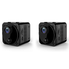 2X 4K--WLAN-Kindermädchenkamera, Lange Standby-Zeit, Eingebauter Akku, Bewegungserkennung, Alarm, Überwachungskamera (B)