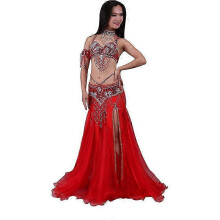 (Red, XL) Jupe de danse du ventre indienne pour femme, taille 25-26, tenue de scène