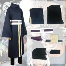 (Full set of clothes, Xl) Set maschera e guanti da ninja Uchiha Obito Akatsuki per cosplay e Halloween. Nuovo costume.