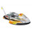 (silver) 2025 Kids Pirate Ship Inflatable Pool Float with Water Blaster Cannon 1