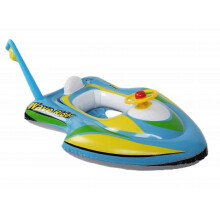 (blue) Nave pirata gonfiabile per bambini del 2025 con cannone ad acqua