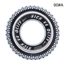 (90A) 2025 Inflatable Donut Pool Float Ring for Kids & Adults - Mud Master Tire Swim Splash Ring