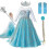 (120cm) Elsa Mädchen Cosplay-Kleiderset 1