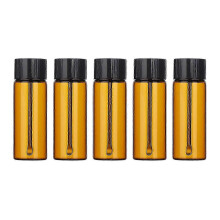 (Brown, 5pcs) 5/10Pcs Portable Glass Spice Jars with Spoon, Airtight Travel Containers for Camping & Kitchen Condiment Storage Jikaix 25-26