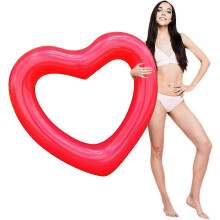 (red, Adult) 2026 Sunshine-mall Gonfiabile a forma di cuore per piscina, divertente lettino acquatico per feste in spiaggia per bambini e adulti.