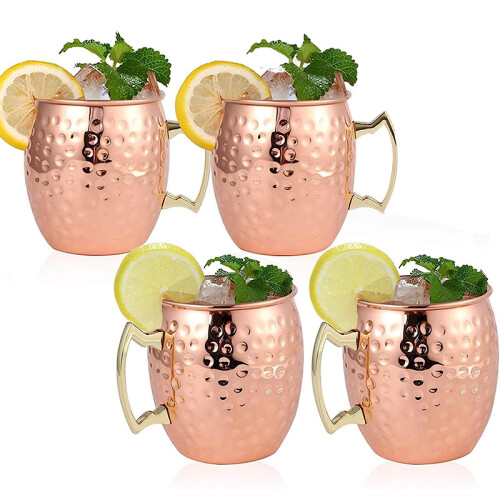 Elegant Cocktailglas van Gehamerd Koper  S