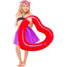 (red, kid) 2026 Sunshine-mall Gonfiabile a forma di cuore per piscina, divertente lettino acquatico per feste in spiaggia per bambini e adulti.