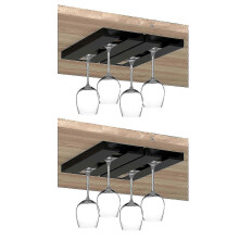 (Black, 4pcs) Uchwyt na kieliszki do wina wiszący do kuchni, o wadze 100/200 g, pasuje do wielu rodzajów kubków