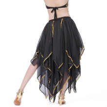 (Black) Gonna da danza del ventre, completo da ballo per feste, festival e cosplay, due pezzi, per donna.