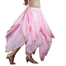 (Pink) Bauchtanzrock, Damen-Festival-Party-Cosplay-2-teiliges Tanzoutfit-Set