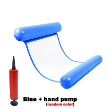 (Dark blue120x80cm) Inflatable Water Hammock Floating Pool Lounge Bed - Swimming Ring Mattress for Pool Party & Sea Relaxation