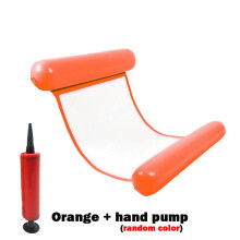 (Orange120x80cm) Amaca gonfiabile galleggiante per piscina - Materassino salvagente per feste in piscina e relax al mare
