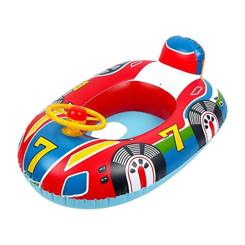 (1) Aufblasbarer, autoförmiger Babyschwimmring mit 2 Sitzen für den Pool