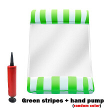 (Stripe green120x70cm) Amaca gonfiabile galleggiante per piscina - Materassino salvagente per feste in piscina e relax al mare