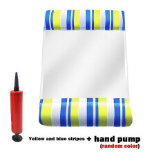 (S yellowblue130x70cm) Amaca gonfiabile galleggiante per piscina - Materassino salvagente per feste in piscina e relax al mare