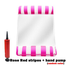 (Stripe pink 120x70cm) Uppblåsbar vattenhängmatta flytande poolloungesäng - badringmadrass för poolparty och avkoppling vid havet