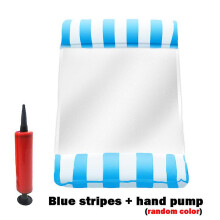 (Stripe  blue120x70cm) Uppblåsbar vattenhängmatta flytande poolloungesäng - badringmadrass för poolparty och avkoppling vid havet