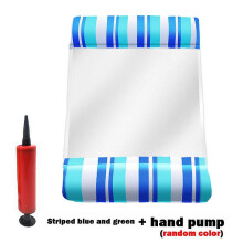 (S blue green130x70cm) Amaca gonfiabile galleggiante per piscina - Materassino salvagente per feste in piscina e relax al mare