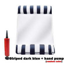 (S dark blue130x70cm) Amaca gonfiabile galleggiante per piscina - Materassino salvagente per feste in piscina e relax al mare