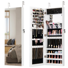 110 cm Jewellery Armoire Wall/Door Mounted Full-length Mirror Cabinet