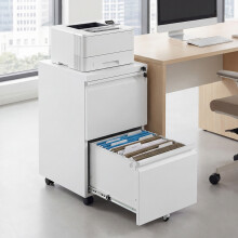 Rolling Metal Filing Cabinet 2-Drawer Under-Desk Office Organizer