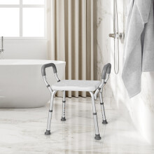 Bath Chair Anti-Slip Shower Bench With Rubber Feet for Seniors Disabled