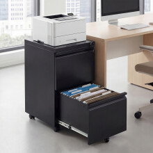 Rolling Metal Filing Cabinet 2-Drawer Under-Desk Office Organizer