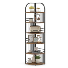 181.5 cm Tall Corner Bookcase 6-Tier Vertical Display Rack Plant Stand